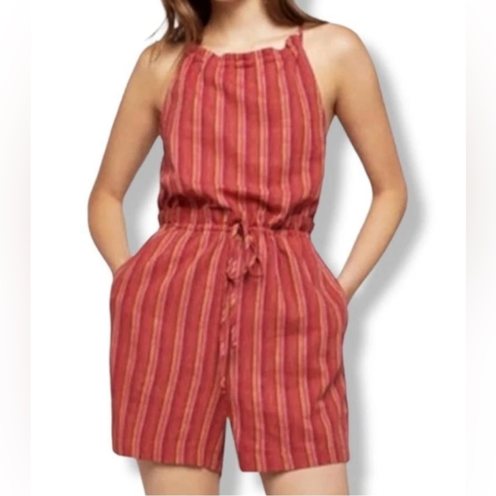 BCBGeneration Red Multi-Color Romper XS